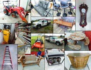 10/4 Tractor – Scissor Lift – Overhead Doors – Zero Turn Mower – Furniture – Hardware – Service Truck