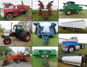 4/10 JD Combines – Case Tractor – Grain Trucks – Landoll Disk – Cultivator – Drills- Headers – Semi – Grain Trailer