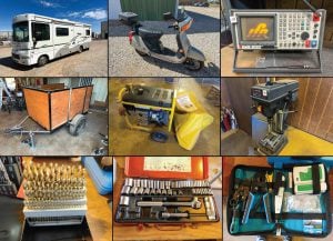 4/16  Electronics – Trailer – Winnebago Motorhome – Tools – Scanners – Scooter – 2 Way Radio – Generator