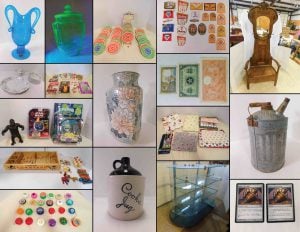 4/28 Foreign Money – Postcards- Advertising – Spinning Tops – Children’s Toys – YoYos- Postage Stamps – Glassware – Thimbles