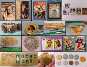 5/12 1950-60’s Collectible Sports Cards, Stamps  – Arrowheads – Coins