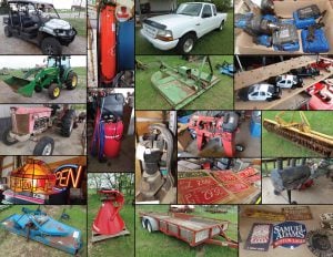 5/13 1999 FORD RANGER XLT– 2010 JOHN DEERE 4720 MFWD, 400X LOADER – 2014 JOHN DEERE GATOR XUV 550 – Collectibles – Tools – Toys – Fishing Supplies – Tillage – Cooking