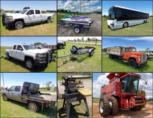 6/3 Case Combine – Auger – Feeders – Fishing Boat – Chevrolet Pick ups – Grain Truck – Bumpers – Bluebird Coach – Grill – Oilfield Ladders  & More