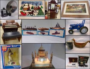 11/30  Oil Paintings – Die Cast Collection – Vintage Christmas – Fishing Misc – Barbies – Play Station Fames – Marbles – Disney – Sports