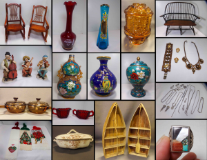 2/17 Belt Buckles – Costume Jewelry – Sterling – Crafts – Cameos – Omnichord – Toothpick Holders – Beanie Babies – Christmas – Bottles – Glassware – Uranium Glass