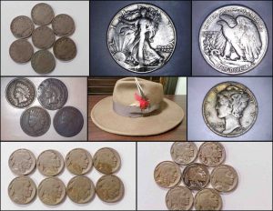 3/3 US Coins – Commemorative – Society Coins – Buffalo- Washington- Walking Liberty – Silver Dollars – Wool Hats