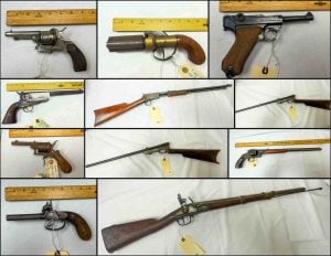 3/23 Marlin – Remington – Military – Collector – Lugers – Bayonets – Ammo – Pistols – Rifle – Shotgun – Vintage BB – Muskets