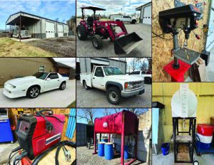 4/13 40’X60’ STEEL SHOP * 2000 CHEVROET 2500 PICKUP * 1988 CAMARO * MAHINDRA TRACTOR w/LOADER * 2024 24′ HYD TRAILER * WELDER * AIR COMPRESSOR * CONEX * TOOLS * CARRIER OKLAHOMA