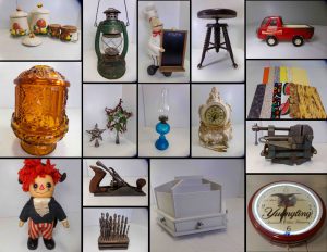 4/28 Mantle Clocks – Camo – Workshop – Fabric – Tools – Scrap Booking – Christmas – Books – Electronics – Jewelry – Décor – Duck Decoys – PS2 Games – Lanterns