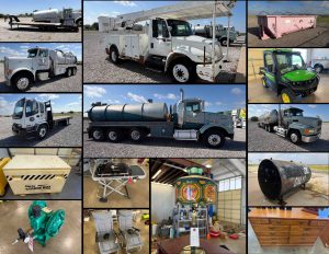 6/24 Trucks, Trailers, John Deere Gator, skid Steer attachment, commercial power wash Trailer, knife collection, shop tools