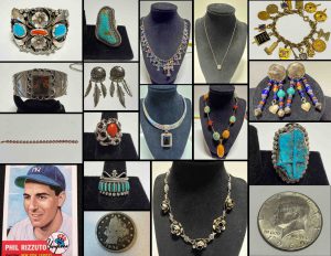 7/7 Cocktail Rings – Native Jewelry – Sterling – Vintage – Costume – Trade Beads – Fashion – Coins – Pocket Knives – Baseball Cards – Ukulele
