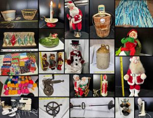 8/12 Vintage Christmas – Shiny Brite Ornaments – Blo-molds- Annalee Dolls – Fabric – Quilts – Kitchen – Household – Weedeater – Hand Tools