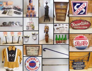 8/17 Fashion Jewelry – Hats- Brooms – Records/Cylinders- Auto Accessories – Tin Toys – Lamps – General Stores – Phonographs- Canes – Clothes Racks – License Plates – Mannequins- Signs