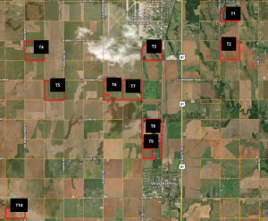 12/4 1398.17± ACRES * GARFIELD COUNTY OK * CROPLAND * GRASS PASTURE * OFFERED IN 10 TRACTS