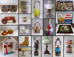 11/2 Pickle Casters – Reference, Auto Part & Repair Books – Antiques – License Plates – Lamps – Medical Quackery – Cigar Lighters – Auto Parts – Soda Fountain – Crocks